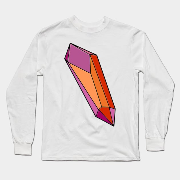 Crystal in Lesbian Pride Long Sleeve T-Shirt by JuneNostalgia